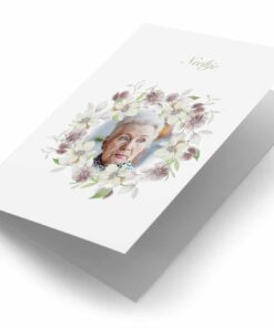 Fotokaart met bloemenkrans