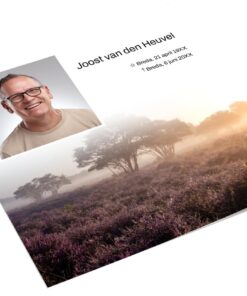 Fotokaart met paarse heide