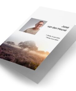 Fotokaart met paarse heide