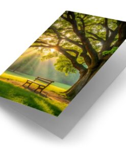 Park met zonnestralen