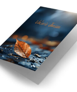 Herfstblad met regendruppels